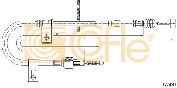 Cable Pull, parking brake 17.5041