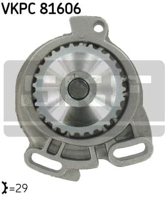 Water Pump, engine cooling VKPC 81606