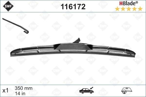 Wiper Blade DAS ORIGINAL HBLADE 116172