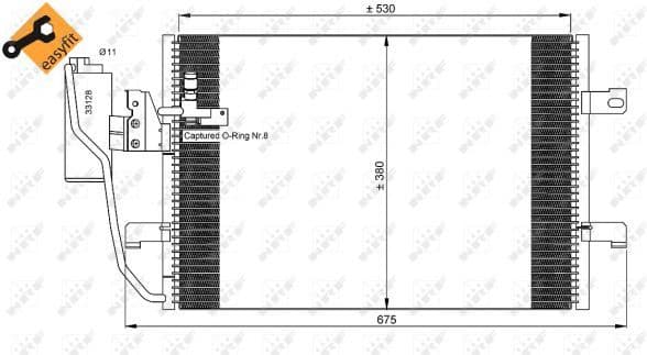 Condenser, air conditioning EASY FIT 35527