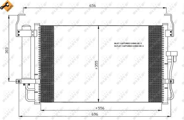 Condenser, air conditioning EASY FIT 35474