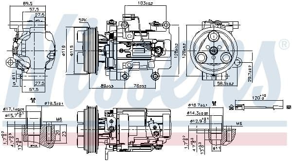 Compressor, air conditioning ** FIRST FIT ** 89351