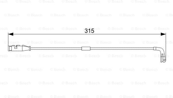 Warning Contact, brake pad wear 1987473039