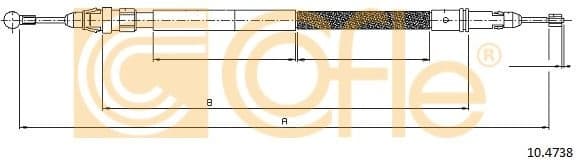 Cable Pull, parking brake 10.4738 - image 2