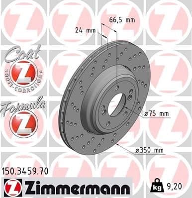 Brake Disc FORMULA Z BRAKE DISC 150.3459.70