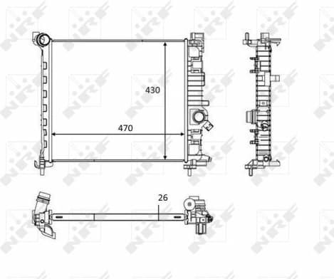 Radiator, engine cooling 58473