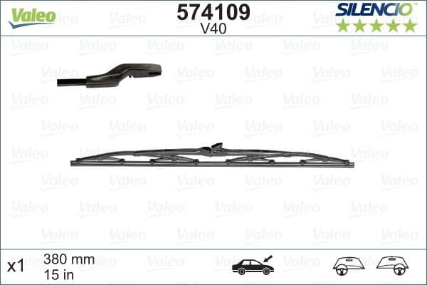 Wiper Blade SILENCIO CONVENTIONAL SINGLE 574109 - image 5