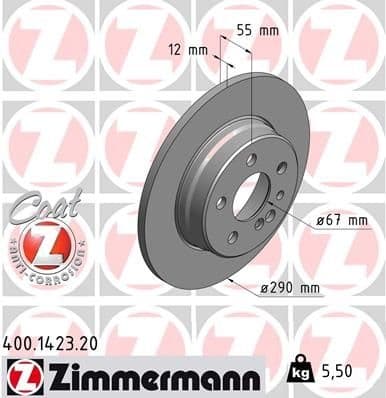 Brake Disc COAT Z 400.1423.20