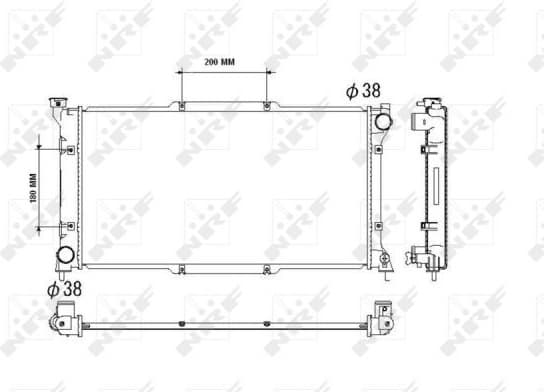 Radiator, engine cooling EASY FIT 53512