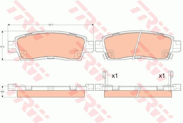 Brake Pad Set, disc brake GDB4455