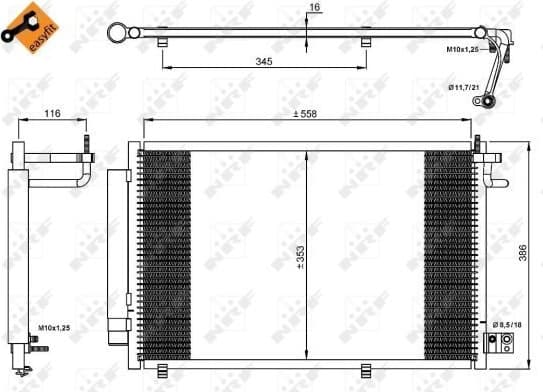 Condenser, air conditioning EASY FIT 35903