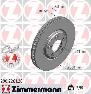 Brake Disc COAT Z 290.2261.20