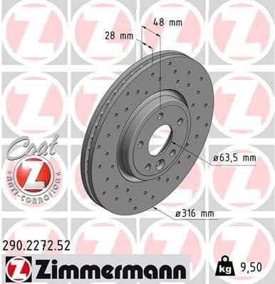 Brake Disc SPORT BRAKE DISC Z 290.2272.52