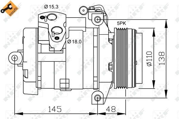 Compressor, air conditioning EASY FIT 32432