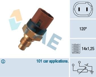 Sensor, coolant temperature 34100