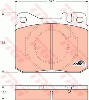 Brake Pad Set, disc brake COTEC GDB264