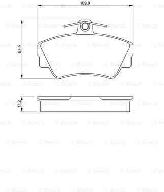 Brake Pad Set, disc brake 0986460989