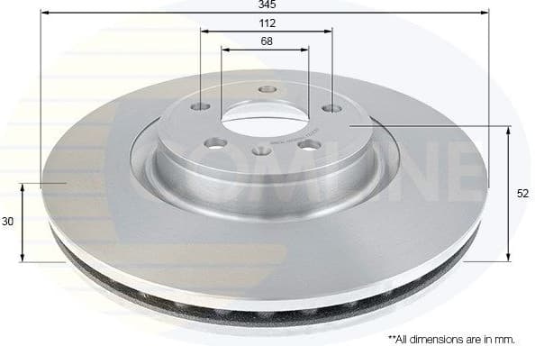 Brake disc, 1pcs FRONT ADC2612V - image 2