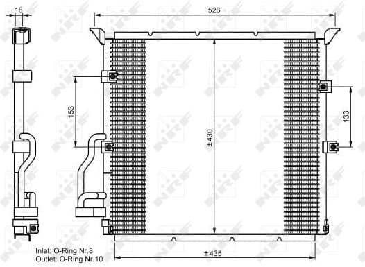 Condenser, air conditioning EASY FIT 35586
