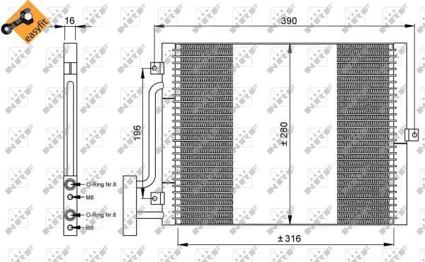 Condenser, air conditioning EASY FIT 35307
