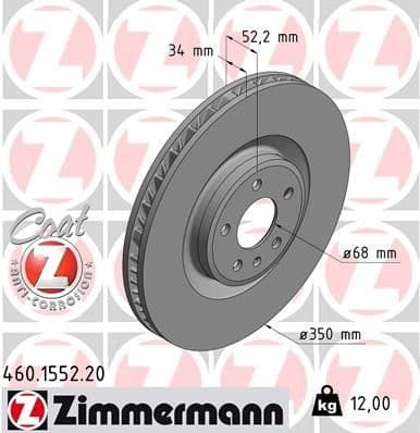 Brake Disc COAT Z 460.1553.20