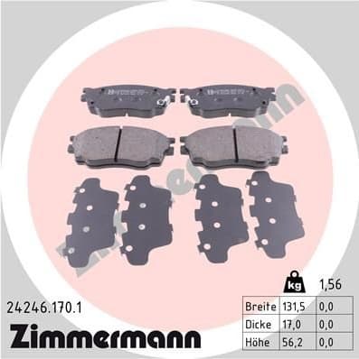 Brake Pad Set, disc brake 24246.170.1
