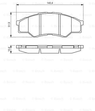 Brake Pad Set, disc brake 0986494425 - image 2