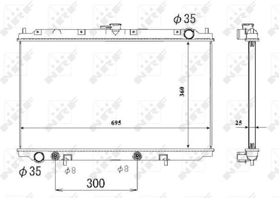 Radiator, engine cooling EASY FIT 53695 - image 2