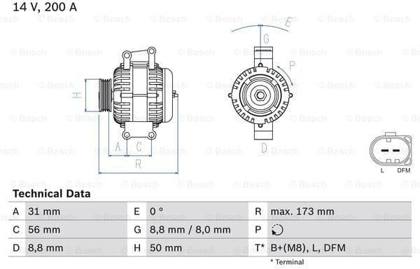 Alternator 0986045420 - image 2