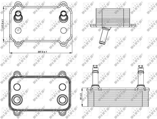 Oil Cooler, engine oil 31288