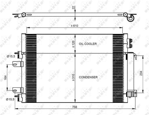 Condenser, air conditioning EASY FIT 350086