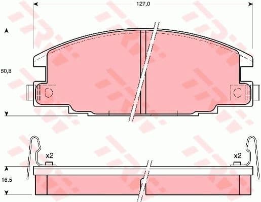 Brake Pad Set, disc brake COTEC GDB870