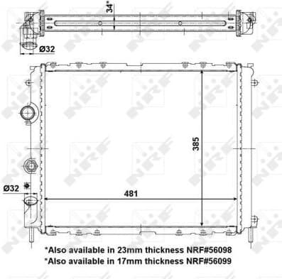 Radiator, engine cooling EASY FIT 53209
