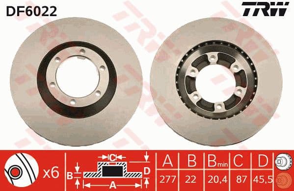 Brake Disc DF6022