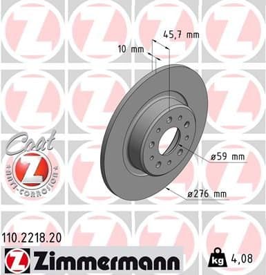 Brake Disc COAT Z 110.2218.20
