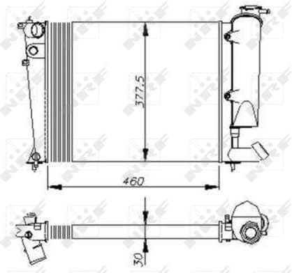 Radiator, engine cooling 58823