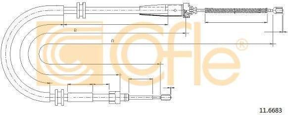 Cable Pull, parking brake 11.6683