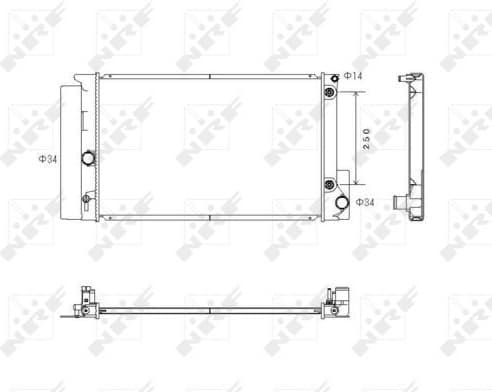 Radiator, engine cooling 53766
