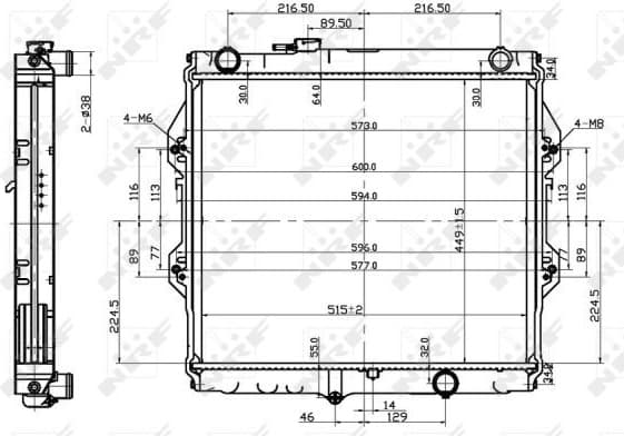 Radiator, engine cooling 53151