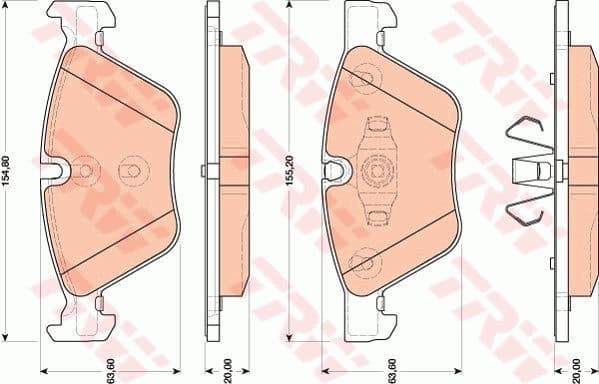 Brake Pad Set, disc brake COTEC GDB1810