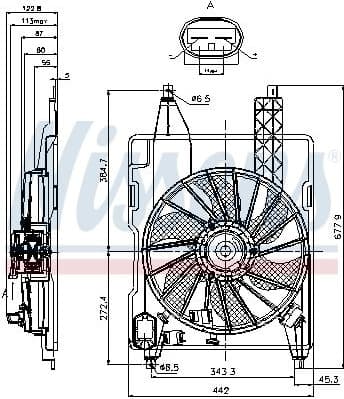 Fan, engine cooling 85706