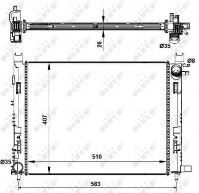 Radiator, engine cooling 58443 - image 2