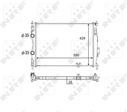 Radiator, engine cooling 59061