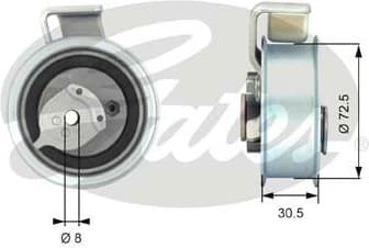 Tensioner Pulley, timing belt PowerGrip™ T43018