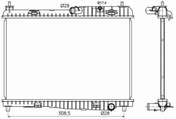 Radiator, engine cooling EASY FIT 53152