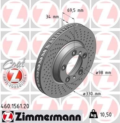 Brake Disc COAT Z 460.1561.20