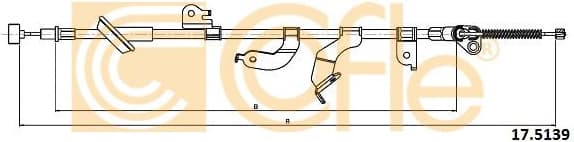 Cable Pull, parking brake 17.5139
