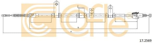 Cable Pull, parking brake 17.2569