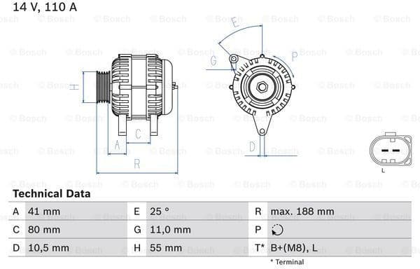 Alternator 0986046060
