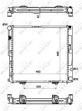 Radiator, engine cooling EASY FIT 53876